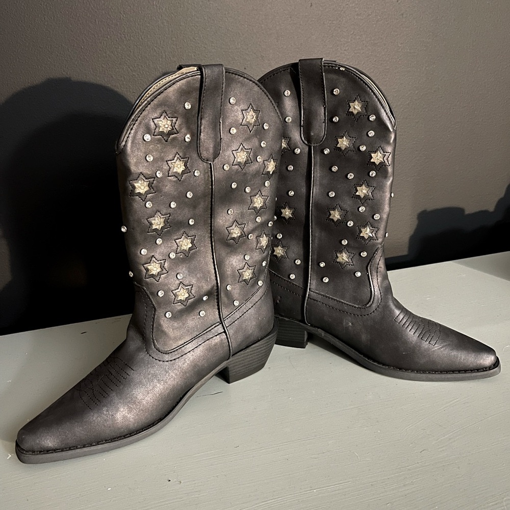 Roper brand flashing light up cowboy boots vegan never worn SZ 7